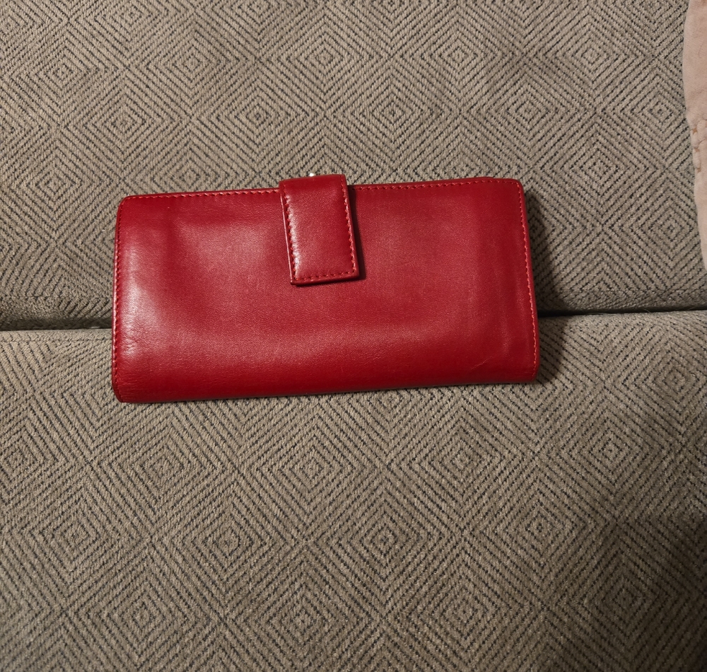 HOBO Vibrant Red Leather Wallet